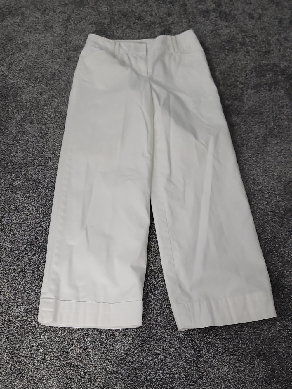 Ann Taylor White Wide-Leg Bottoms